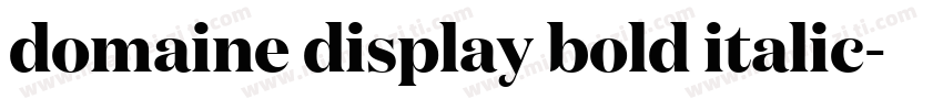 domaine display bold italic字体转换